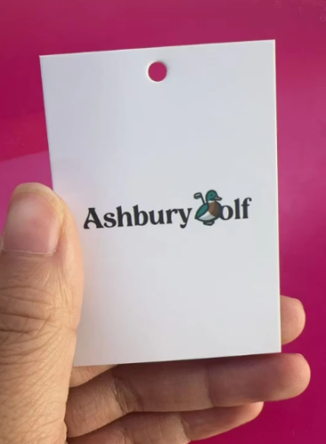 Customized logo Embossed Cotton Luxury Hang Tag photo review