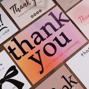 Customized Brand Logo Thank You Card