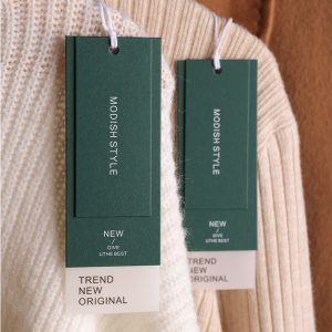 Custom Logo Green Card Clothing Tags