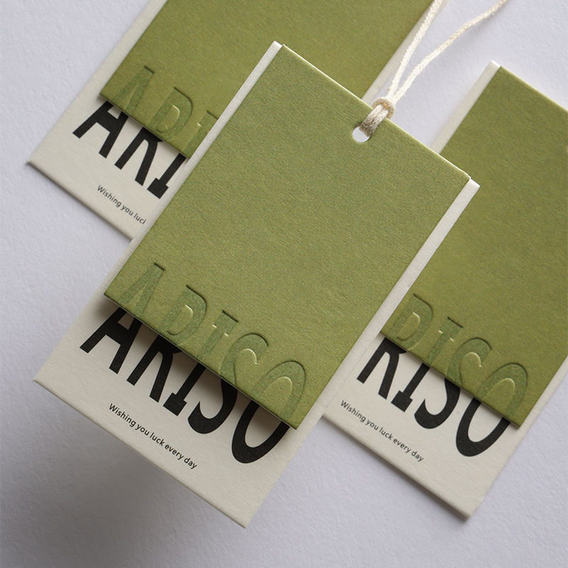 Fashionable Embossed Paper Tag