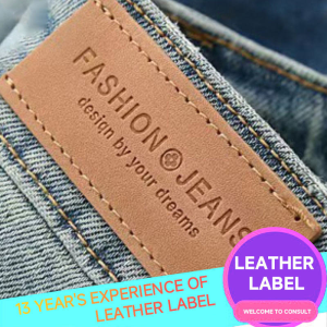 Custom Brand Logo Leather Jeans Label
